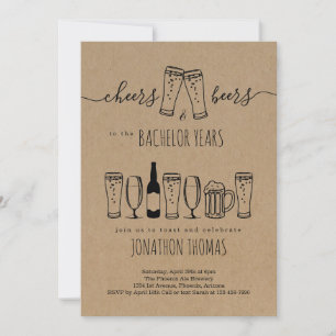 Cheers & Beer Bachelor Party Invitation