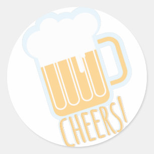 Cheers Beer Classic Round Sticker