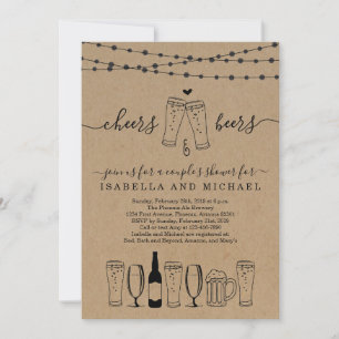 Cheers & Beer Couple's Shower / Rehearsal Dinner Invitation
