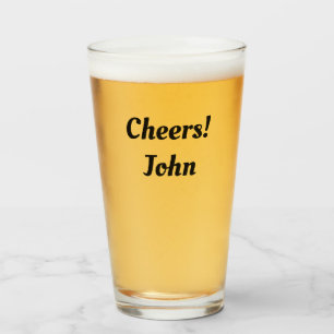CHEERS Beer Glass YOUR NAME Birthday Gift