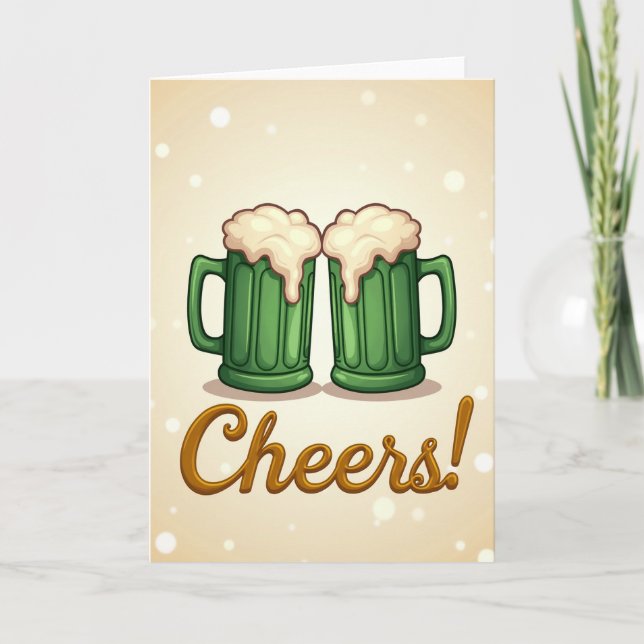 Cheers Beer Mugs Celebration Card (Front)