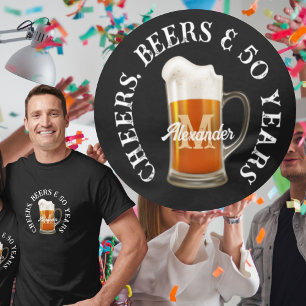 Cheers Beers and 50 Years Birthday Drinking T-Shirt
