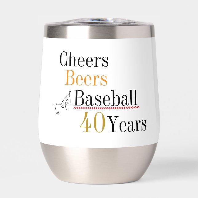 Cheers Beers and Baseball 40th Birthday Party (Front)