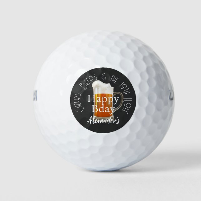 Cheers Beers and the 19th Hole Golf Balls (Front)