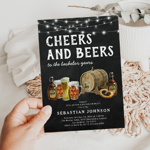 Cheers & Beers Bachelor Party Invitation