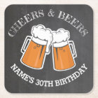 Cheers Beers Birthday Coaster Mats Chalk Beer