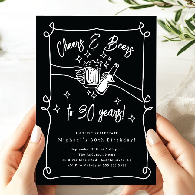 Cheers & Beers Birthday Invitation (Creator Uploaded)