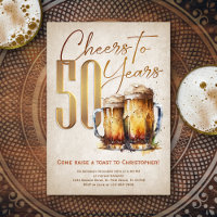 Cheers & Beers Mens Funny 50th Birthday