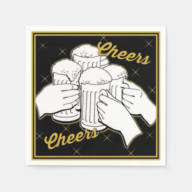 Cheers Beers Party Napkins (Front)