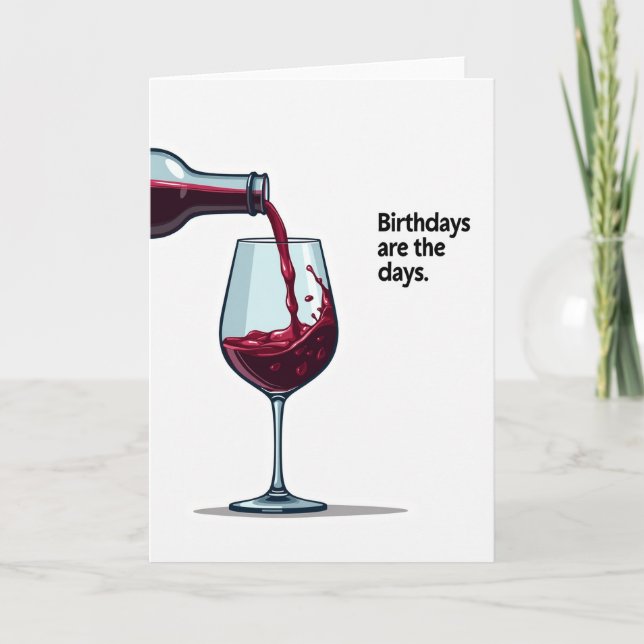 Cheers Birthday Pouring Splash Card (Front)