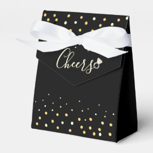 Cheers Black and Gold Bachelorette Party Custom Favour Box