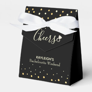 Cheers Black and Gold Bachelorette Weekend  Favour Box