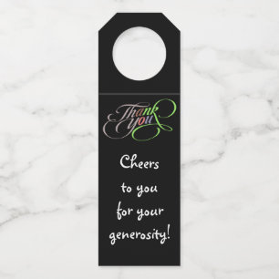 Cheers Bottle Hanger Tags