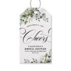 Cheers Bridal Shower Thank You Favour Greenery Tag