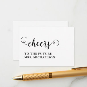 Cheers Bride To Be Wedding Event Advice Card