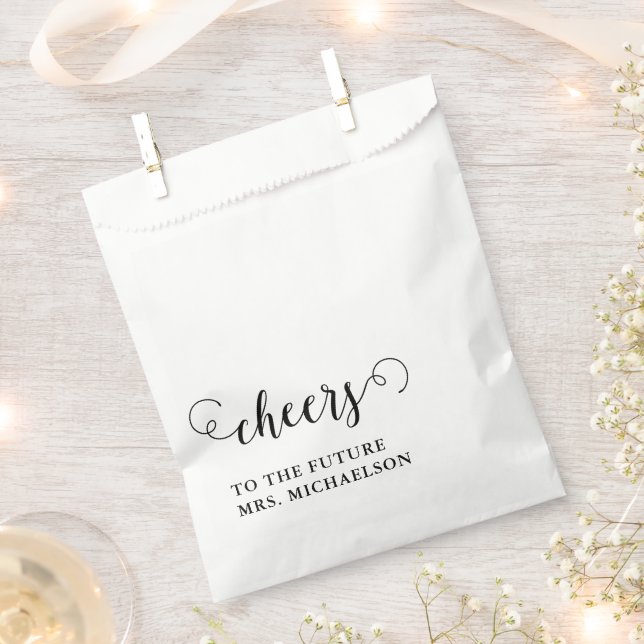 Cheers Bride To Be Wedding Event Favour Bags (Clipped)