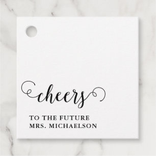 Cheers Bride To Be Wedding Event Favour Tags