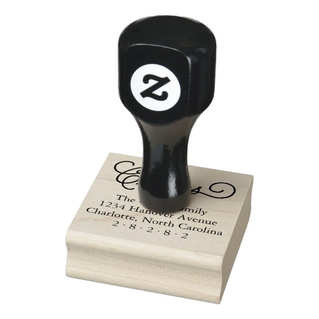Cheers Calligraphy Personalised Return Address Rubber Stamp (Stamp)