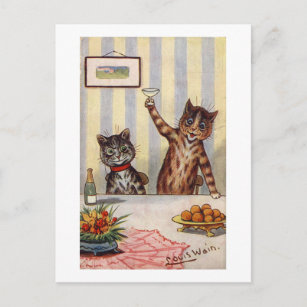 Cheers Cat, Louis Wain Postcard
