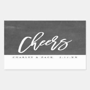 Cheers Chalkboard Mini Wine Mini Champagne Label