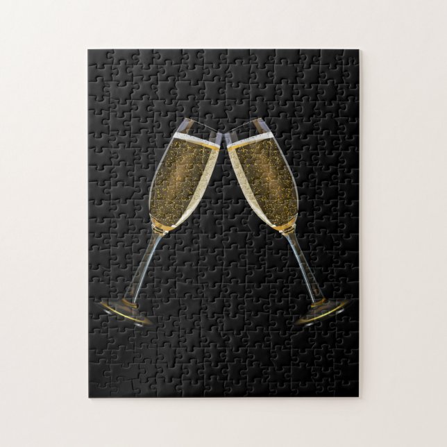 Cheers Champagne Celebration Christmas New Years Jigsaw Puzzle (Vertical)
