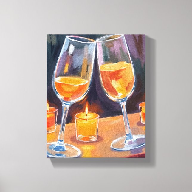 Cheers Champagne | Celebratory Congratulations Canvas Print (Front)