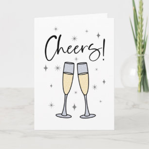 Cheers! Champagne Toast Wedding or Engagement Card