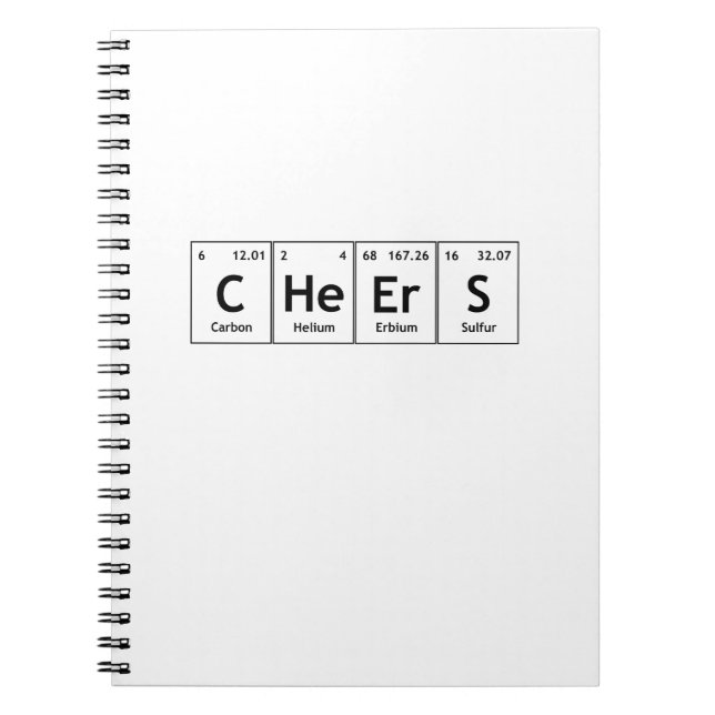 CHeErS Chemistry Periodic Table Words Elements Notebook (Front)