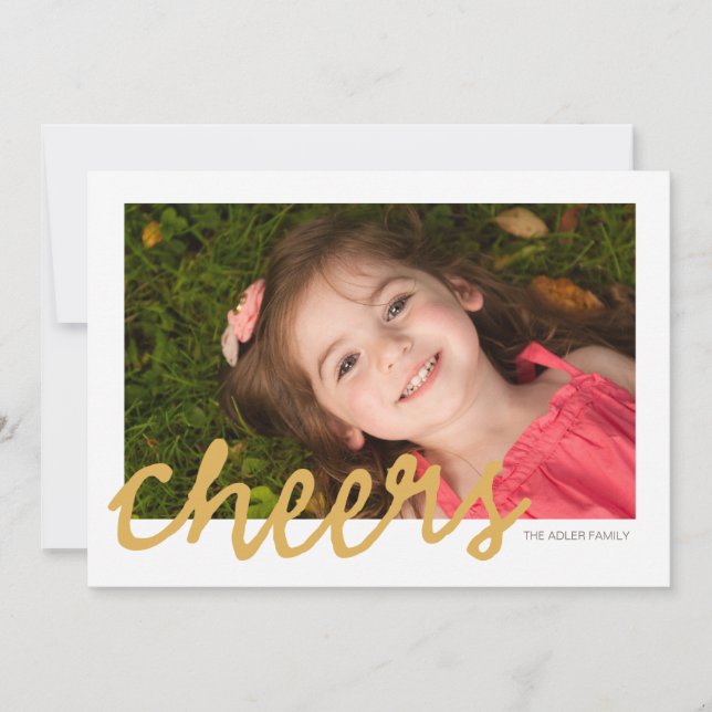 Cheers - Christmas Photo Card (Front)