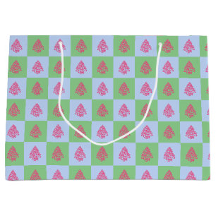 CHEERS CHRISTMAS TREES-3-GIFT BAG L