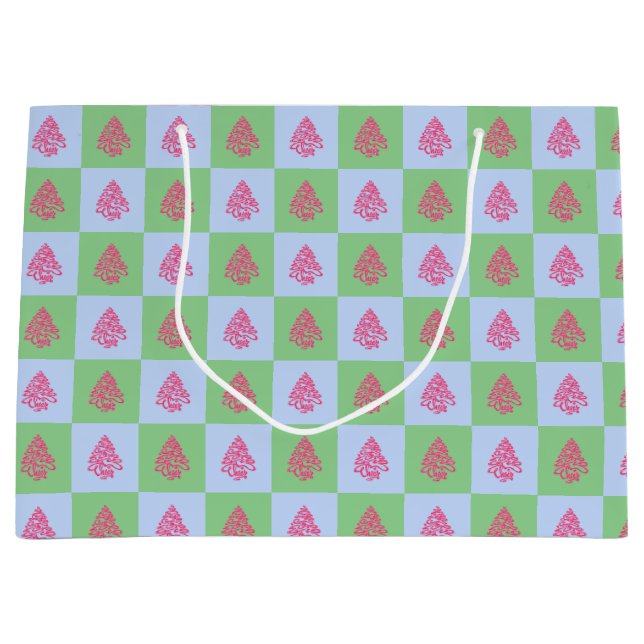 CHEERS CHRISTMAS TREES-3-GIFT BAG L (Front)