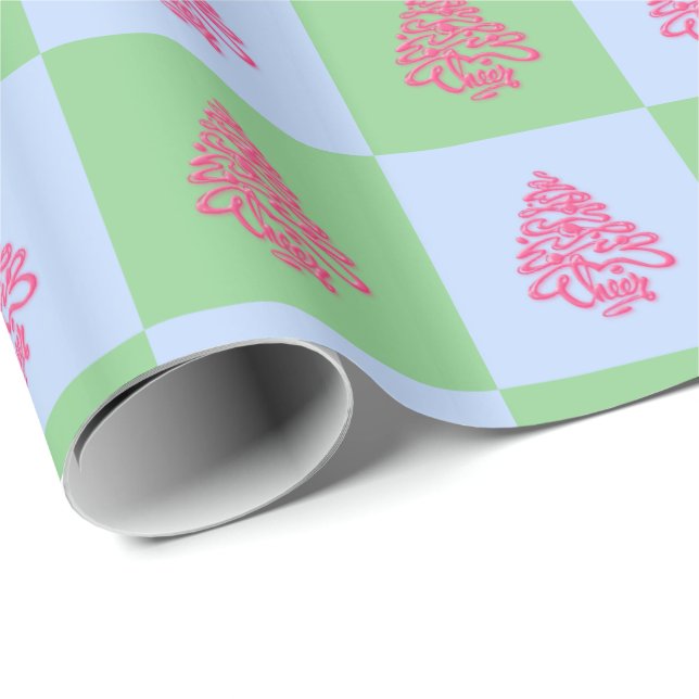 CHEERS CHRISTMAS TREES 3-GIFT WRAP PAPER (Roll Corner)