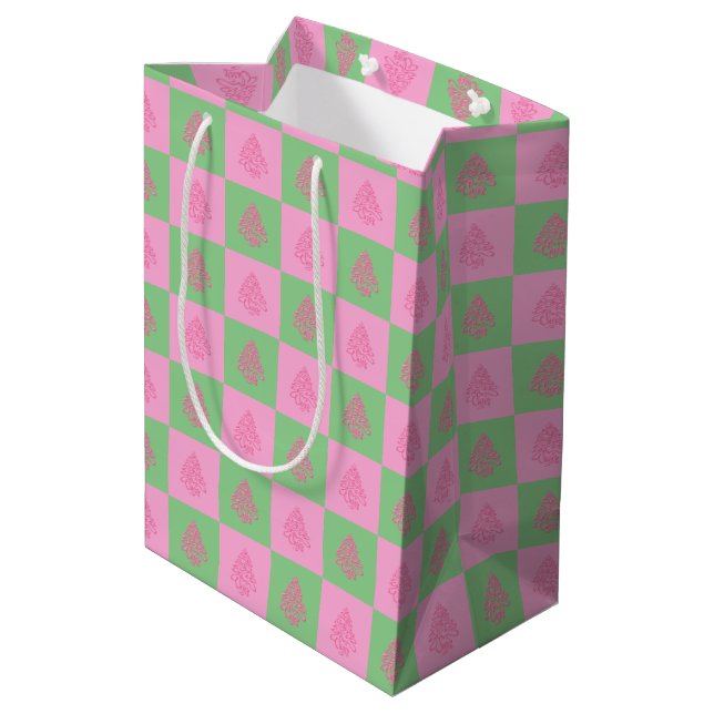 CHEERS CHRISTMAS TREES-4-GIFT BAG m (Back Angled)