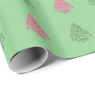 CHEERS CHRISTMAS TREES 5-GIFT WRAP PAPER