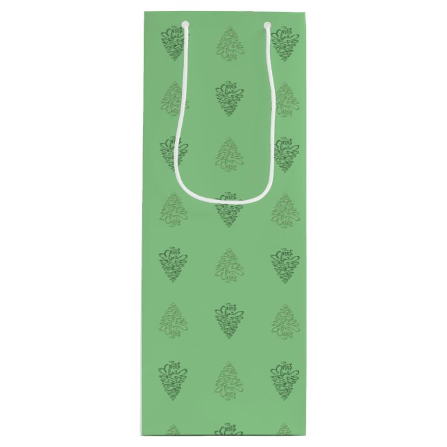 CHEERS CHRISTMAS TREES-6-WINE GIFT BAG (Front)