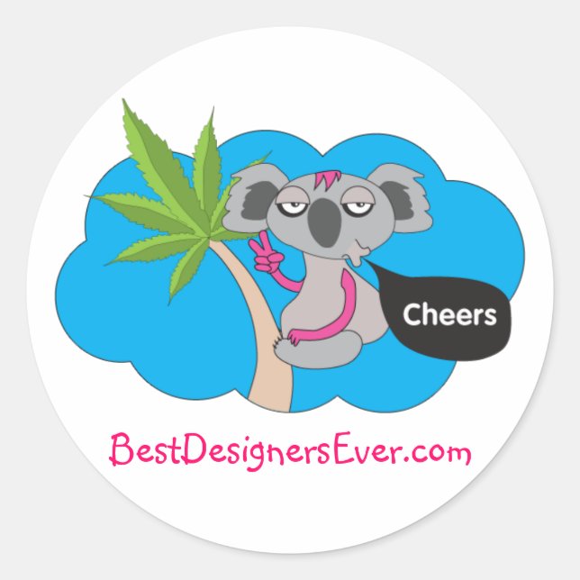 Cheers Classic Round Sticker (Front)