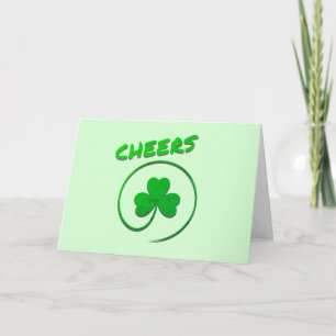Cheers Clover Shamrock All Purpose Blank Card