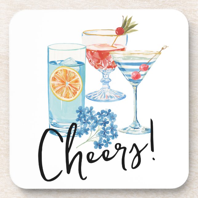 Cheers Cocktail Party Coaster (Front)