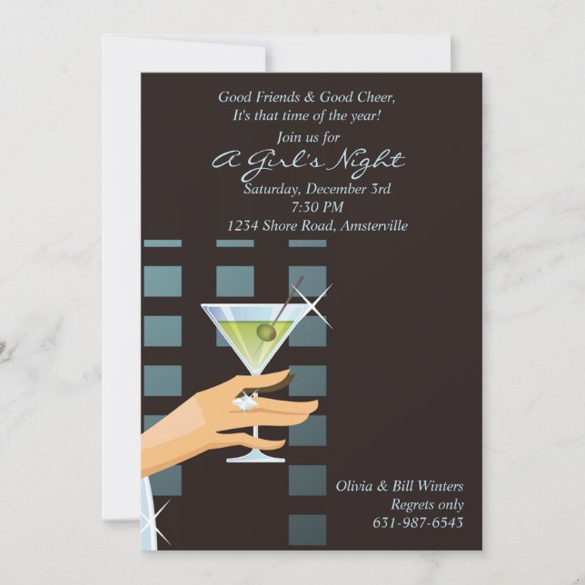 Cheers - Cocktail Party Invitation (Front)