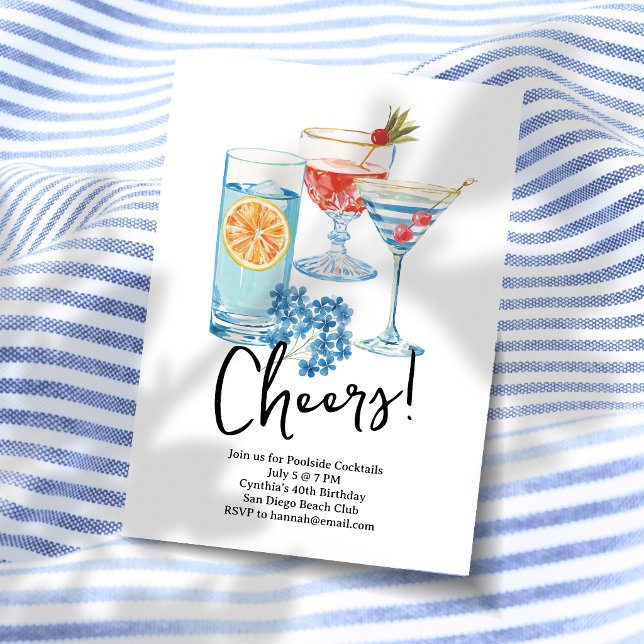 Cheers Cocktail Party Invitation (Creator Uploaded)
