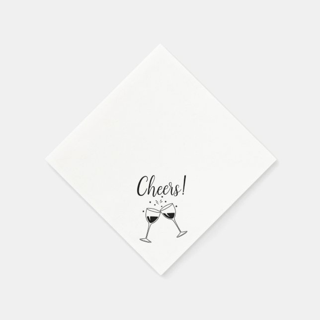 Cheers Cocktail Party Napkin (Corner)
