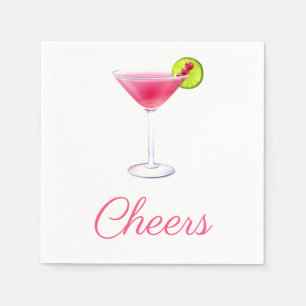 Cheers Cosmo Cocktail Napkin