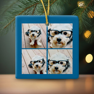 Cheers! Create Your Own Instagram Holiday Collage Ceramic Tree Decoration