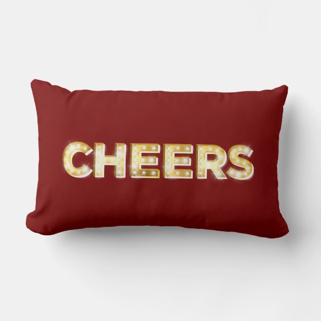 Cheers Cushion in Red (Front)