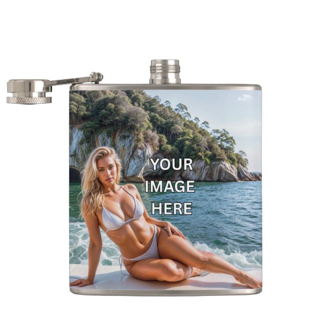 CHEERS! 🥃 Custom Flask – Add Text or Image (Opened)