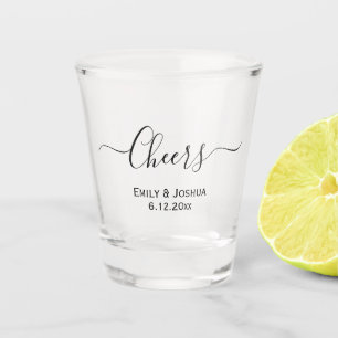 Cheers Custom Personalised Wedding Party Favour Shot Glass