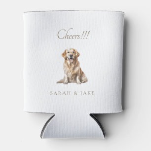 Cheers!!! Custom Pet Wedding Napkins Can Cooler