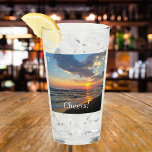 Cheers Custom Photo and Text Personalised<br><div class="desc">Upload a photo, add text, and easily create your personalised pint glass. You can TRANSFER this DESIGN on other Zazzle products and adjust it to fit most of the Zazzle items. Standard Studio designs are made in high-resolution vector graphics for a professional print. Thank you for choosing our designs and...</div>