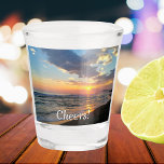 Cheers Custom Photo and Text Personalised Shot Glass<br><div class="desc">Upload a photo, add text, and easily create your personalised shot glass. You can TRANSFER this DESIGN on other Zazzle products and adjust it to fit most of the Zazzle items. Standard Studio designs are made in high-resolution vector graphics for a professional print. Thank you for choosing our designs and...</div>