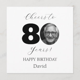 Cheers Custom Photo Milestone Birthday Greeting Card
